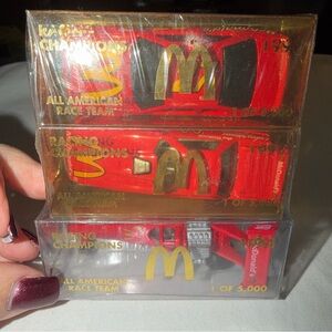 Nascar Red and Gold McDonald's Racing Die-Cast Truck Set